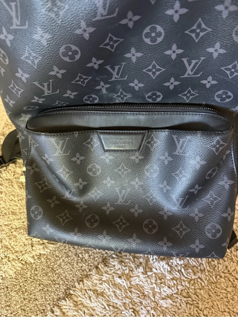 Louis Vuitton Monogram Eclipse Canvas Backpack in Black